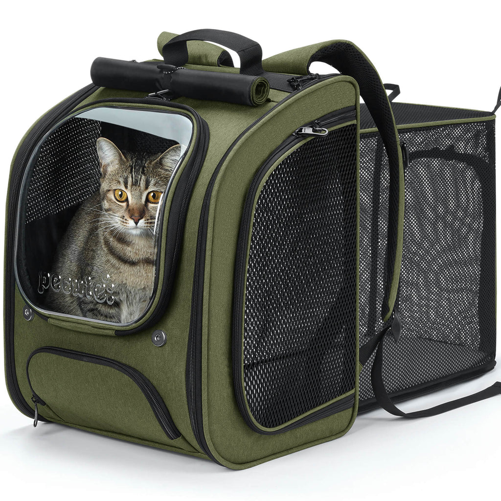 Pecute Expandable Bubble Cat Backpack Carrier Large Space Breathable Cat Carrier
