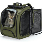 Pecute Expandable Bubble Cat Backpack Carrier Large Space Breathable Cat Carrier