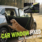 Pecute Full Surrounded Dog Car Seat Cover for Back Seat, Car Window Fixing for Maximum Car Protection