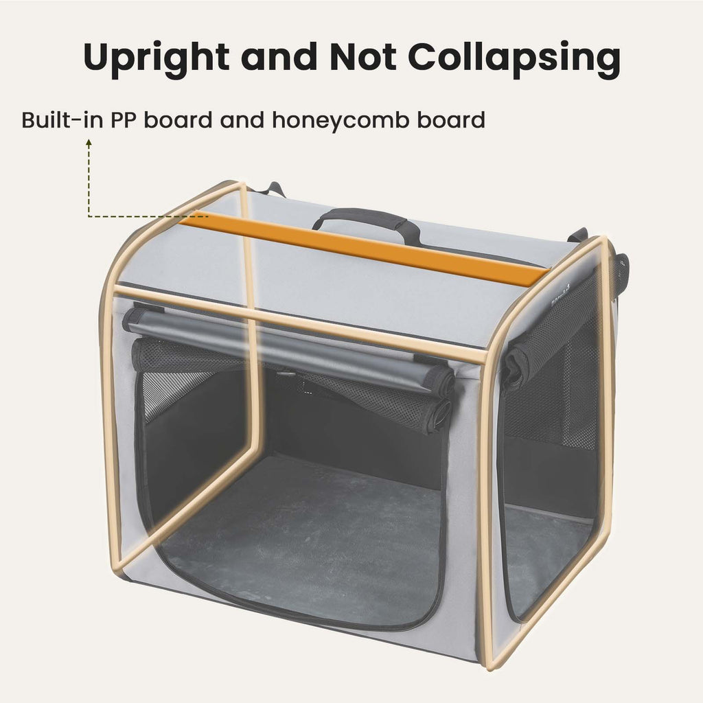 Pecute Portable Dog Car Carrier Crate Transportation Carrier Light Weight