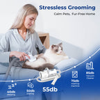 Pecute 4-in-1 Pet Grooming Vacuum Kit with Clipper Brush