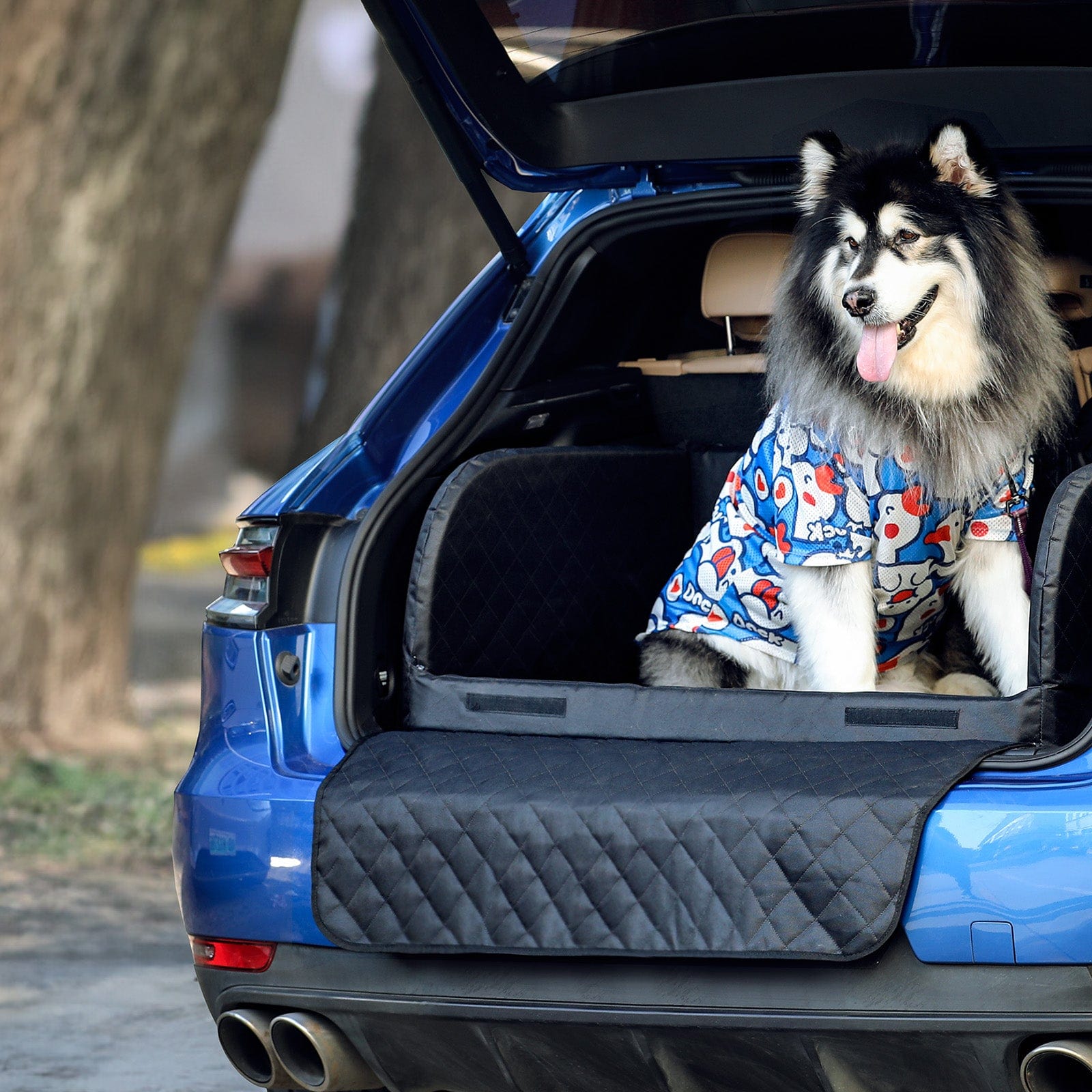 Pecute SUV Cargo Liner for Dogs,Heavy Duty Pet Trunk Liner Cargo Cover with Soft Cushion