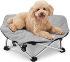 Pecute ELevated Pet Bed with Cooling Mat Cat Cooling Bed Built with 360° Breathable Mesh