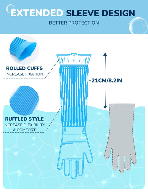 Pecute Updated Extension Dog Wash Mitt Bathing Grooming Gloves