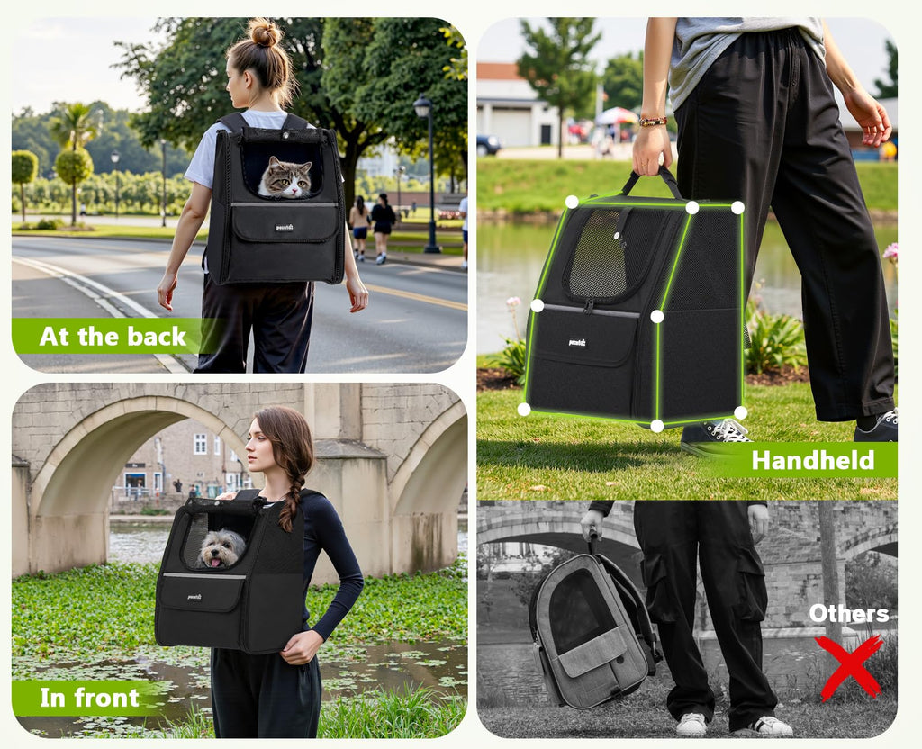Pecute Trapezoidal Cat Carrier Pet Backpack